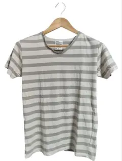 Vネック2枚セット★お得★Vネックボーダー 、グレーVネックTシャツセット