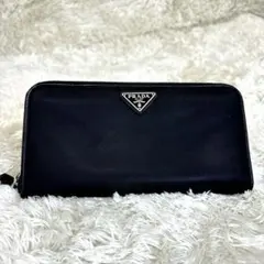 PRADA プラダ 長財布 ラウンドファスナー ナイロン 三角ロゴ サフィアーノ