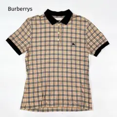 90s Burberrys バーバリーズ ノバチェック半袖ポロシャツ M 英国調