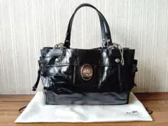 美品 COACH コーチ ペイトン クロコエンボスドレザー トートバッグ 