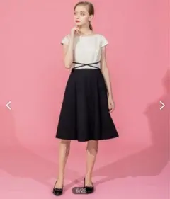 値下げ【美品】【tocca】バイカラーAラインワンピース