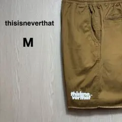 This Is Never That ☆ハーフパンツ Ｍ　刺繍ロゴ ブラウンのサムネイル