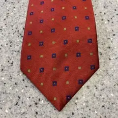 タイ・シルク ハンドメイド ネクタイ（赤色）