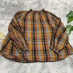 ROSE BUD ローズバッド チェック柄 シャーリング ブラウス チュニックのサムネイル