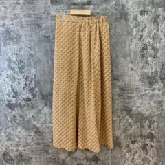 ✨GU✨ジーユー♡プリントロングスカート♡センス抜群♡黄土色♡花柄♡(M)