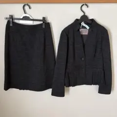 paul stuart ダークグレー　ウール　スーツ　セットアップ　スカート