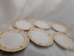 ノリタケ Noritake サマーイエロー フラワー柄 プレート 6枚セットのサムネイル