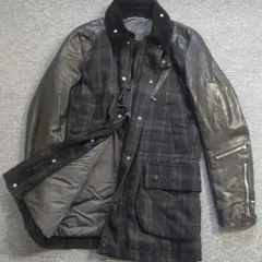 極美品 ツーディライブ【02DERIV】レザー切替え ハーフライダース 黒/L Synthetic Leather OverSize Double Rider's Jacket アウター｜【公式