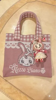 メゾピアノ ベリエちゃん ニットトートバッグ ぬいぐるみチャーム