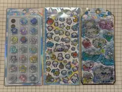 あわわちゃん　おじきシール　キャンディグリッターステッカー　ウォーターインシール