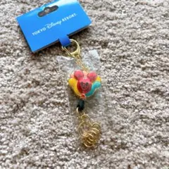 ディズニー バルーン 風船 ミッキーマウス コードリール付き キーホルダー