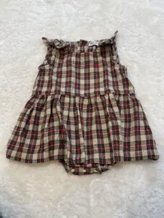POLO チェック柄ロンパース ワンピース　80cm