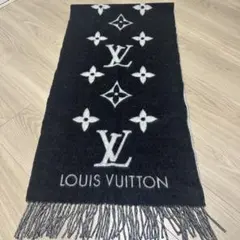 LOUIS VUITTON カシミヤ マフラー ブラック　レイキャビック