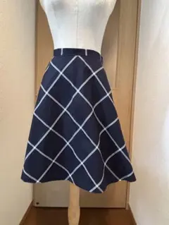 【美品】ブルーレーベル36 チェックフレアスカート