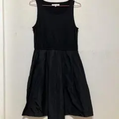 grove ブラック ノースリーブ ひざ丈ワンピース