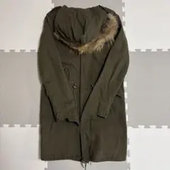 ファー付きオリーブグリーンモッズコート Iroquois イロコイ