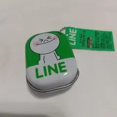 LINE シール入 プチ缶ケース キーホルダー　ムーン　ラインキャラクターのサムネイル