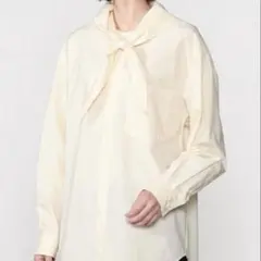 nicholson&nicholson コットン ボウタイブラウス bshop - メルカリ