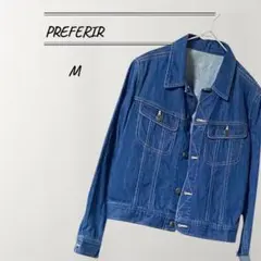 デニムジャケット　Gジャン　ジャケット　アウター　Mサイズ　青　長袖　ブルー