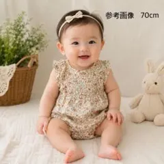 PAIR MANON 花柄 ロンパース 70cmのサムネイル