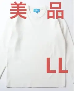 WWS 洗える　ストレッチニット　ホワイト ニットセーター Lサイズ