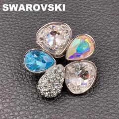 Swarovski スワロフスキー ピンブローチ クリスタル ブルー