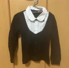 コムサイズム 女の子 120 フォーマル 重ね着風 トップス 黒