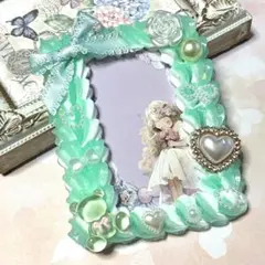 ホイップデコ　硬質カードケース　緑　グリーン　くま