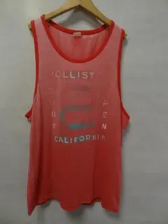 ホリスターHOLLISTER メンズ杢レッドサーフプリント タンクトップＬのサムネイル