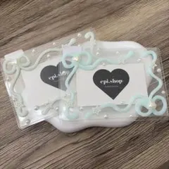 18♡ホイップデコ トレカケースデコ B7 バレエコア y2k ミルキーグリーン