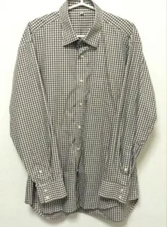 UNIQLO　ブラウンギンガムチェック 長袖シャツ XL