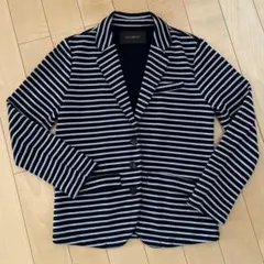 新品未使用♩AUGMENT ネイビーとグレー　ストライプ テーラードジャケット