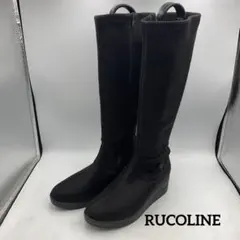 Z494 ルコライン ロングブーツ 約23cm ブラック