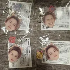 TREASURE アサヒ カプセルトイ 顔アクキー 喜怒哀楽 コンプセット