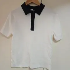 UNIQLO 半袖 ニットポロシャツ バイカラー