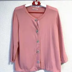 【美品】rose tiara 42 キラキラ　ビジューカーディガン