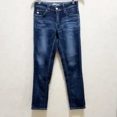 SOMETHING サムシング 27×28 ストレッチ スキニー デニム ブルー