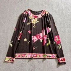 美品 LEONARD レオナール 花柄 フラワープリント ブラウス Mサイズのサムネイル