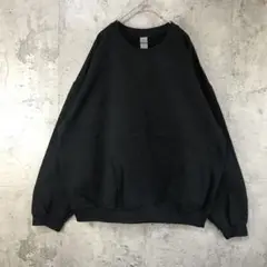 Z86古着　トレーナー　スウェット　無地　黒　90s Y2K