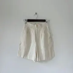 ビンテージ バナナリパブリック リネンショートパンツ キュロット アイボリー 麻のサムネイル
