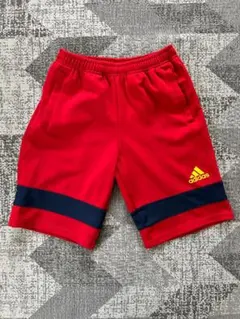 アディダス ハーフパンツ キッズ 150cm 赤 CLIMALITE