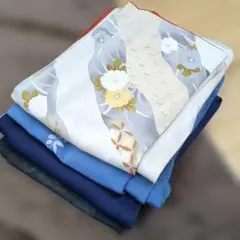 き*※様 4064 付け下げ・夏用黒留袖着物まとめ売り4着！リメイク•お稽古用な