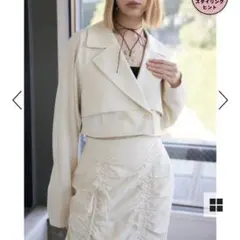 SLY スライ SHORT TRENCH コート アイボリーのサムネイル