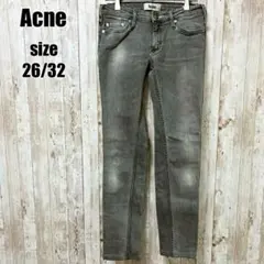 【Acne】デニム スキニーパンツ グレー 26/32 アクネ カジュアル 定番のサムネイル