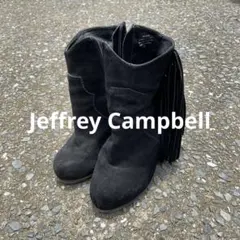 ブラックスエードフリンジウエスタンブーツ