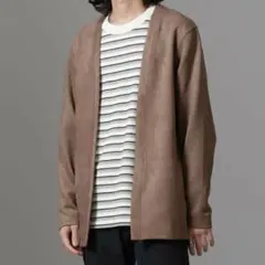 NANO UNIVERSE フェイクスエードトッパーカーディガン M