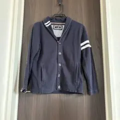 【春、秋服】メンズ カーディガン 薄手 上着 Ｌサイズ ネイビー