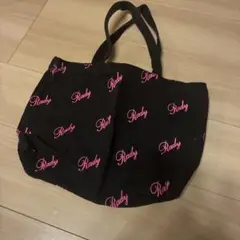 Rady トートバッグ ブラック ピンク ロゴ