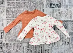 George UK ブランド　花柄とドット柄の長袖トップス2点セット　#8