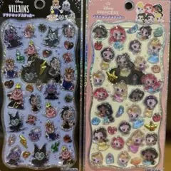 プチドロップステッカー　ディズニーヴィランズ＆プリンセス　2セット
